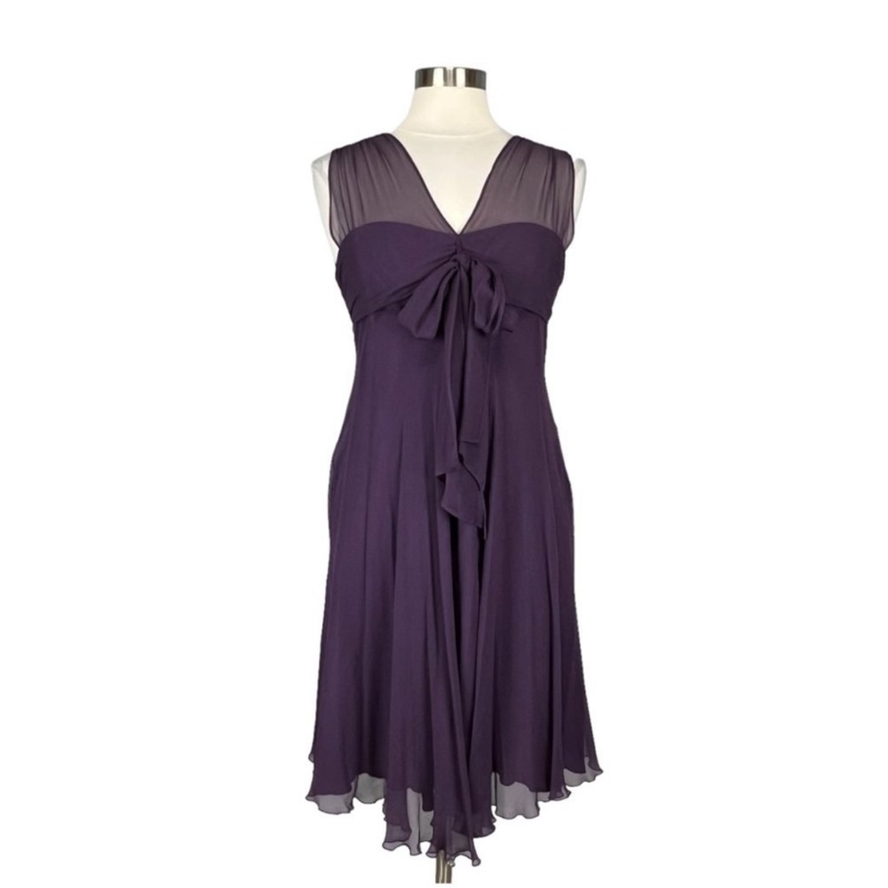 Renato Nucci Womens Silk Sleeveless Cocktail Dress Purple size 38/US small